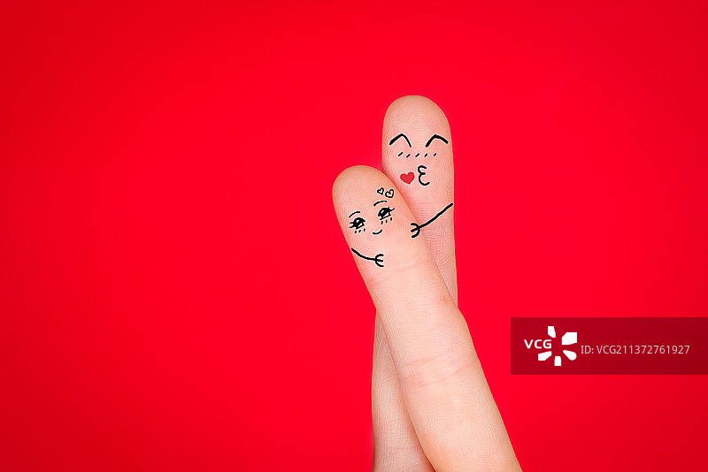 情人节恩爱创意手指表情图片素材