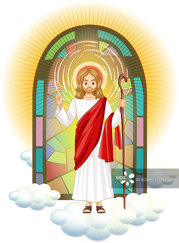 卡通风格的耶稣基督图片素材