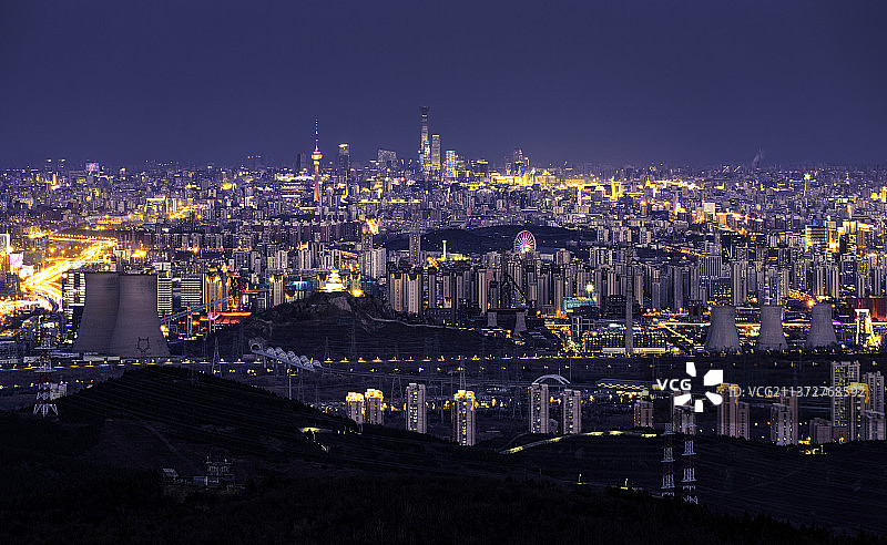 中国北京 城市夜景图片素材