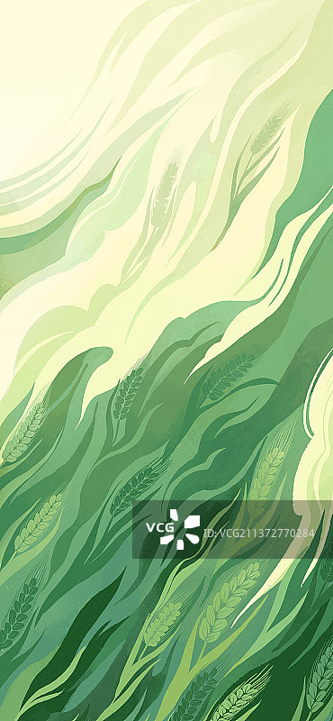 绿色麦穗装饰背景图片素材