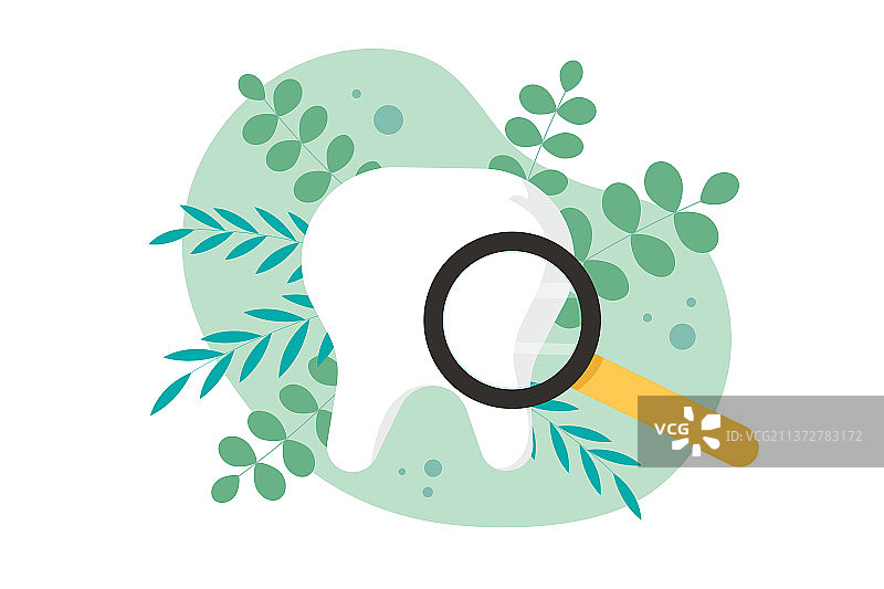 牙齿检查医疗健康矢量插画图片素材