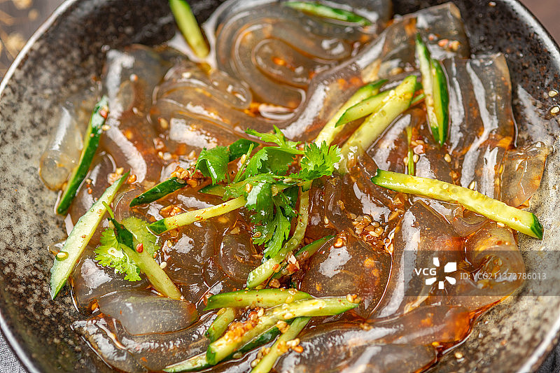 麻辣粉皮拉皮特写图片素材