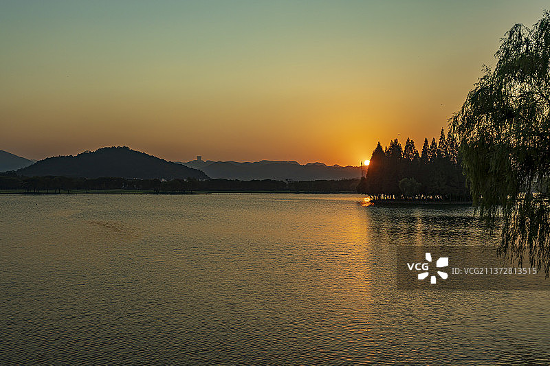 浙江绍兴柯岩风景区鉴湖景区图片素材