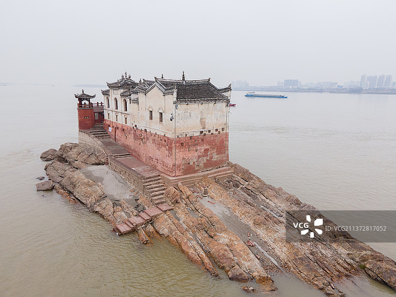 鄂州市“万里长江第一阁”观音阁龙王庙图片素材