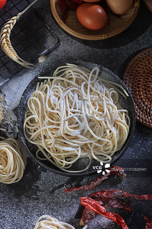 饺子皮麻食面条场景图氛围感图片素材