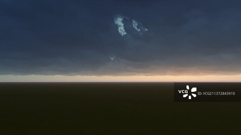 海平面上的体积云图片素材