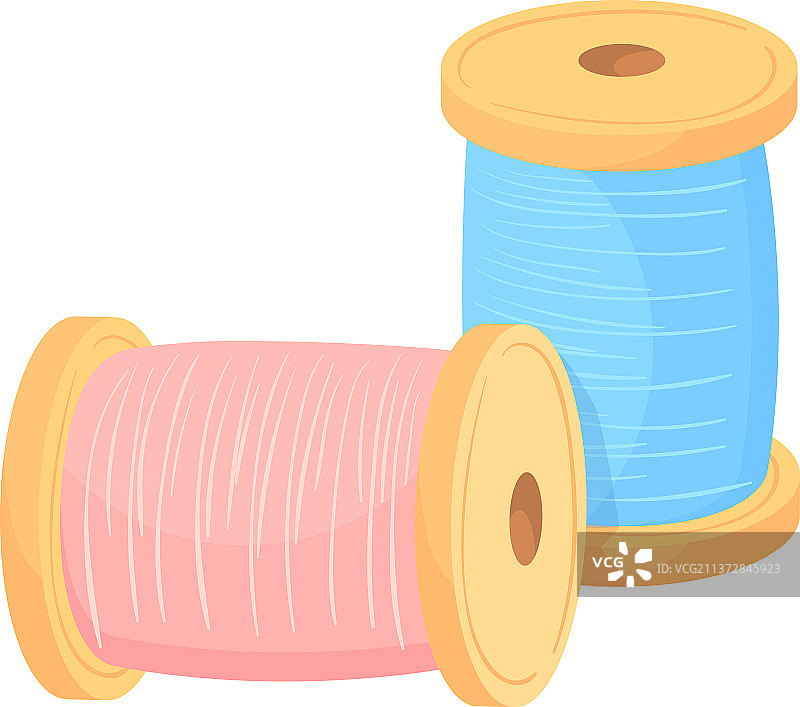 缝纫线轴图标卡通木卷图片素材