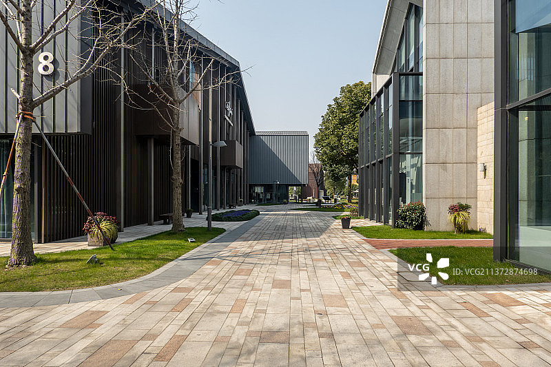 杭州临平艺尚小镇道路平台图片素材