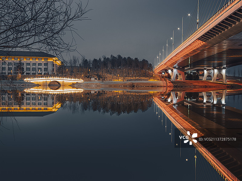 长治风光，漳泽湿地，文旅中心。图片素材