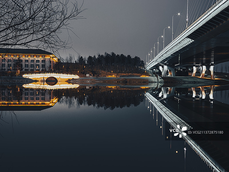 长治风光，漳泽湿地，文旅中心。图片素材