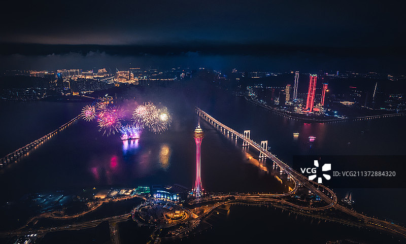 澳门烟花秀图片素材