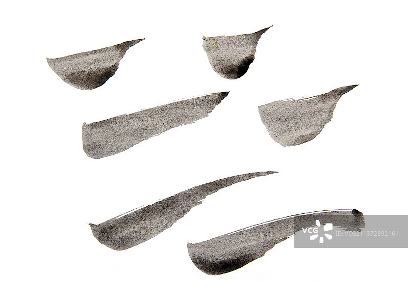 白纸上的各种笔触图片素材