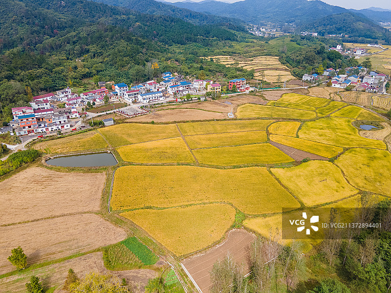 湖北黄冈杨山河吧风景区秋季风光图片素材