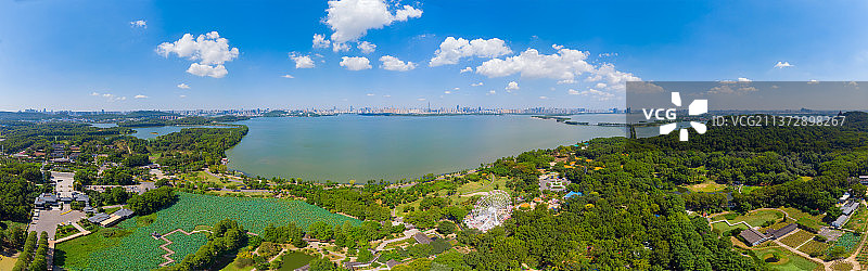 湖北武汉东湖旅游风景区夏日风光图片素材