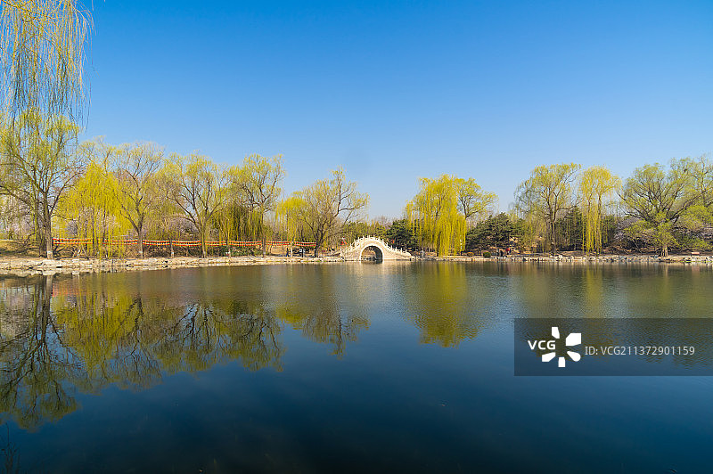 北京颐和园圆明园春季迷人风光图片素材