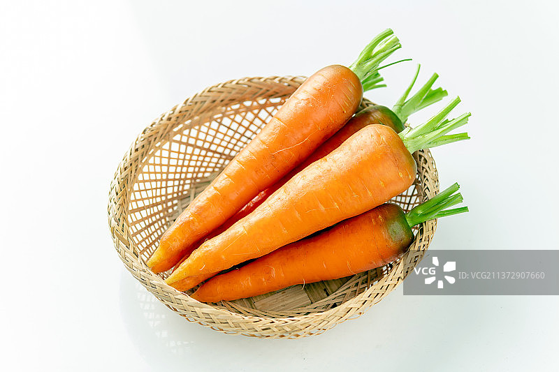 胡萝卜特写白色背景图片素材
