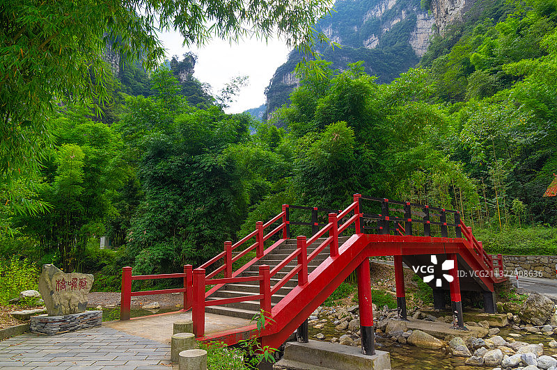 湖北宜昌三峡竹海夏日风光图片素材