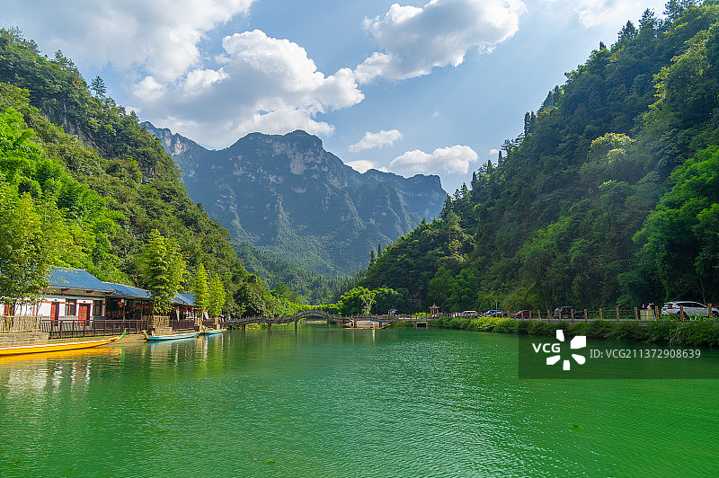 湖北宜昌三峡竹海夏日风光图片素材