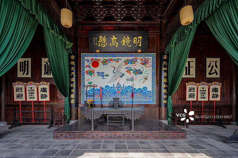 中国河南开封启封故园古代衙门场景图片素材