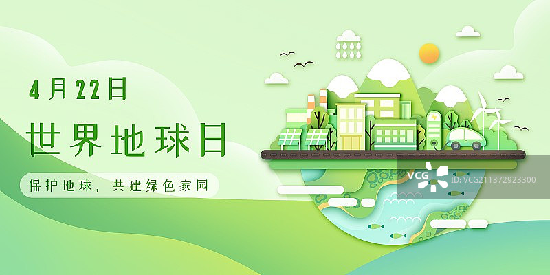 绿色家园-地球日地球与城市图片素材