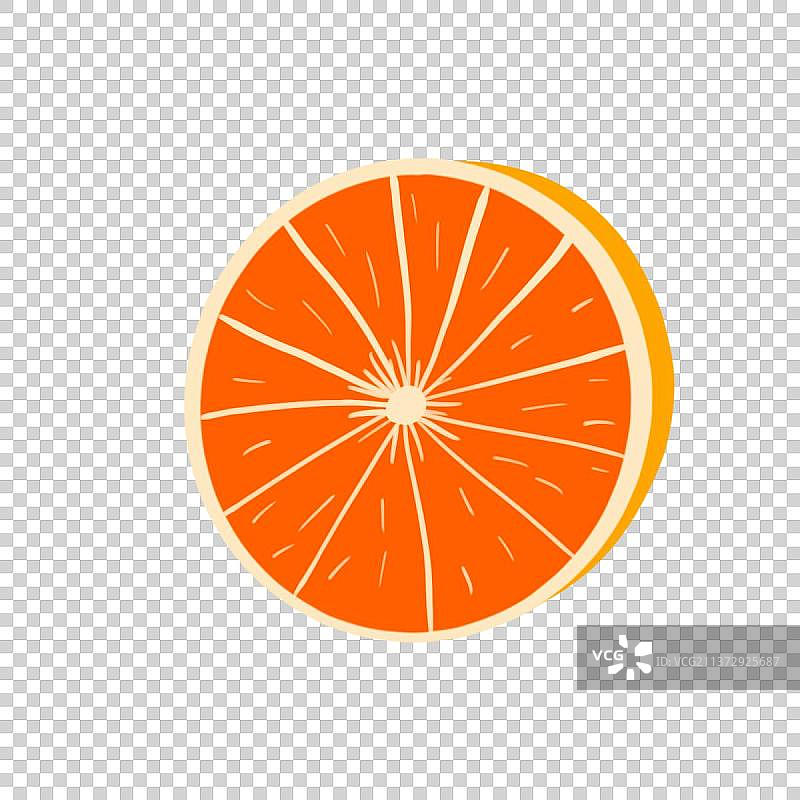 半个橙子图片素材