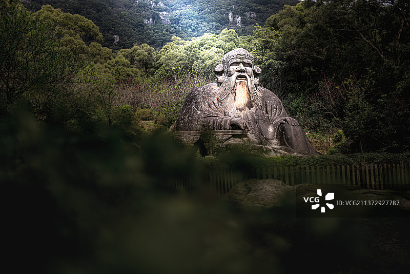 福建清源山老君岩老子造像图片素材