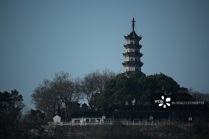苏州石湖上方山楞伽塔图片素材