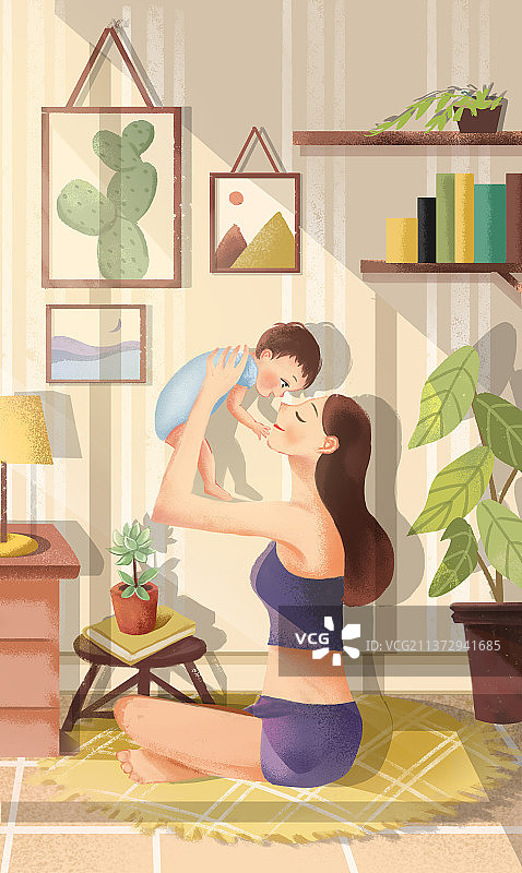 母亲节插画图片素材