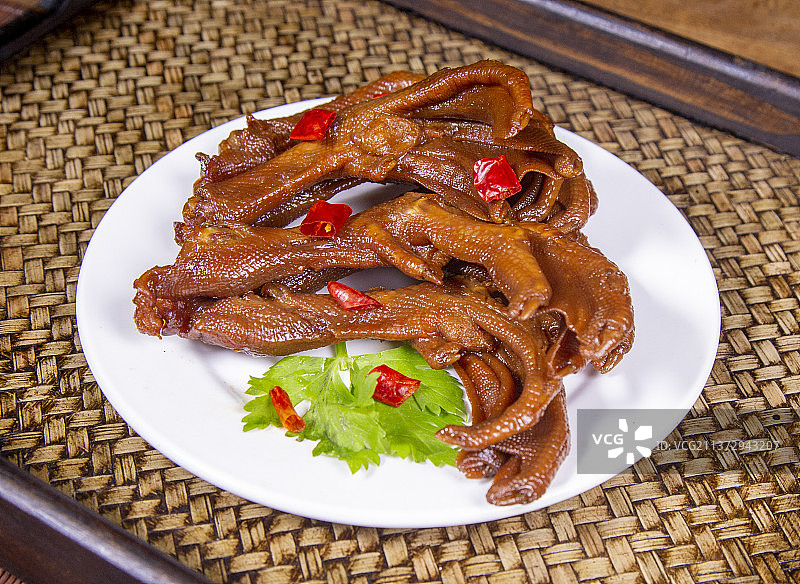 辣味的酱鸭爪图片素材