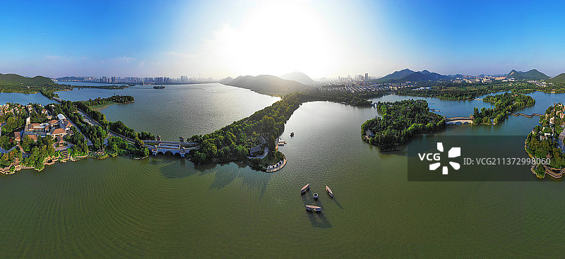 云龙湖360全景+江苏省徐州市泉山区云龙山风景名胜区图片素材