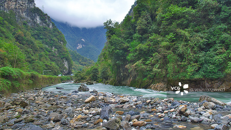 湖北神农架国家地质公园风景区初秋风光图片素材