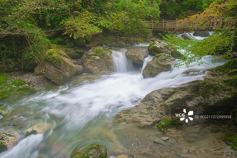 湖北神农架国家地质公园风景区初秋风光图片素材