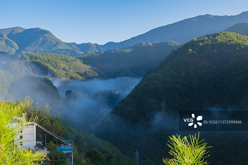 湖北神农架国家地质公园风景区初秋风光图片素材
