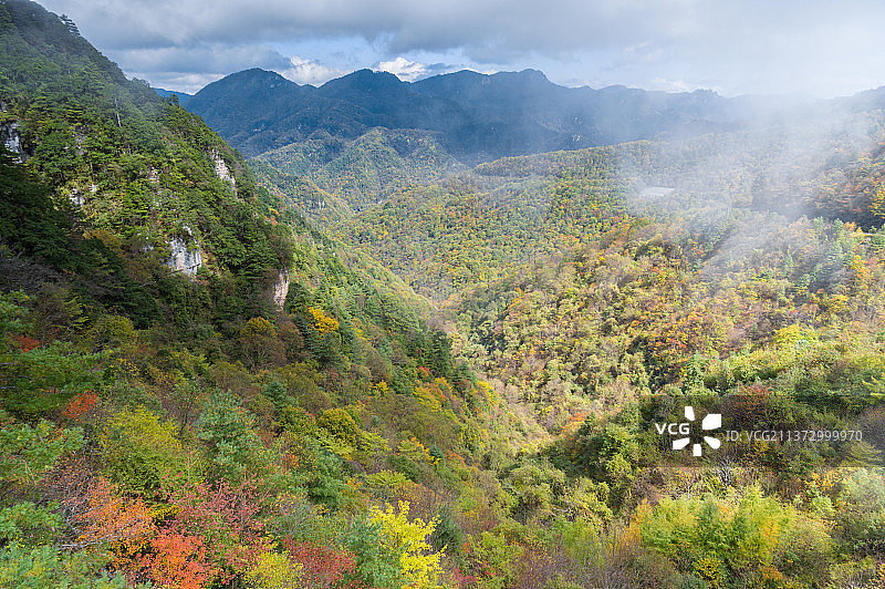 湖北神农架国家地质公园风景区初秋风光图片素材