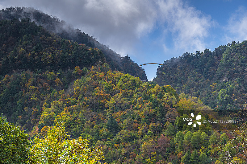 湖北神农架国家地质公园风景区初秋风光图片素材