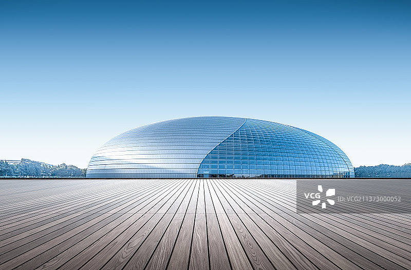北京国家大剧院城市风光道路平台图片素材