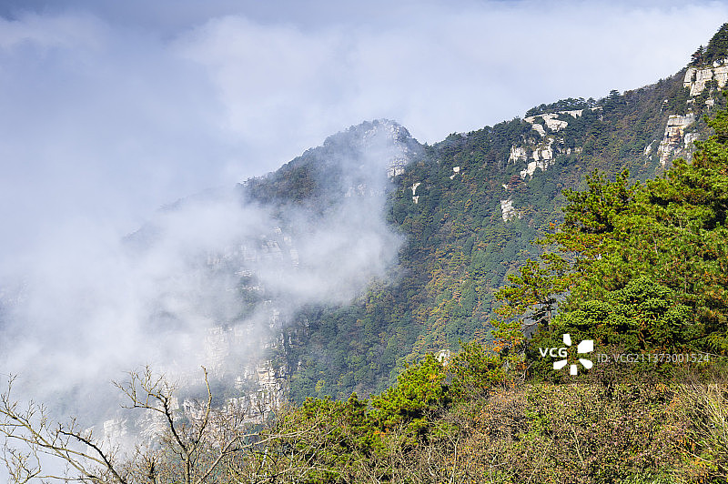 江西九江庐山地质公园深秋风光图片素材