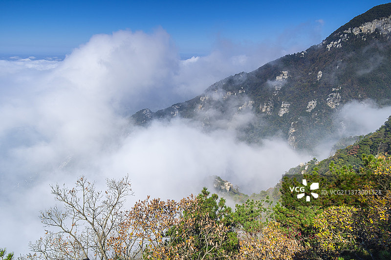 江西九江庐山地质公园深秋风光图片素材