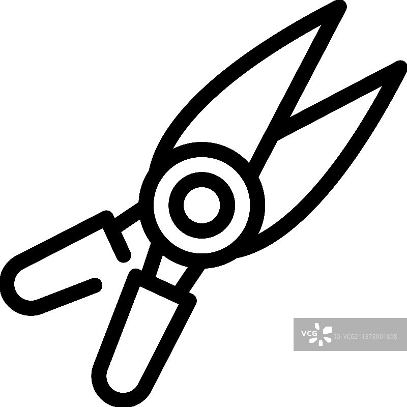 花园剪刀轮廓图标图片素材