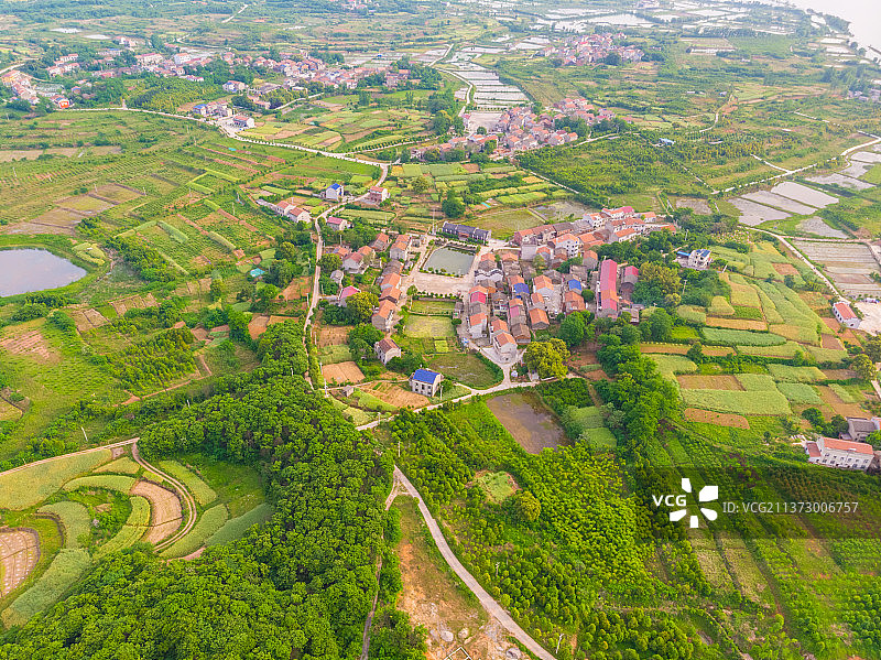 湖北黄石保安湖国家湿地公园航拍风光图片素材