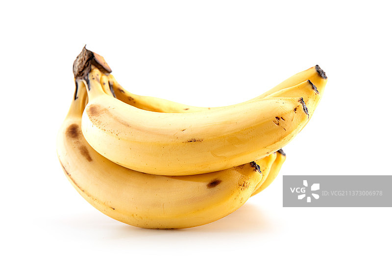 白背景上一挂成熟了的香蕉图片素材