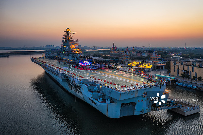 天津滨海泰达航拍主题乐园图片素材