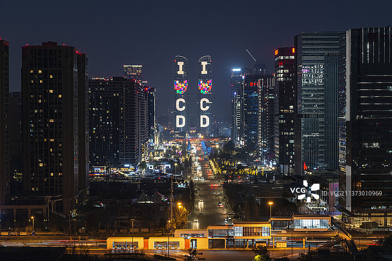 成都金融城双子塔图片素材