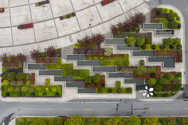 航拍杭州萧山水博园鸟瞰图图片素材