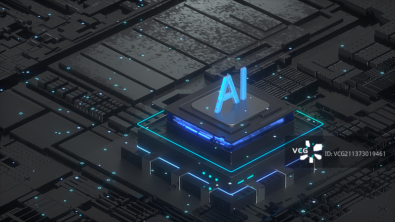 3d渲染的人工智能概念图像图片素材