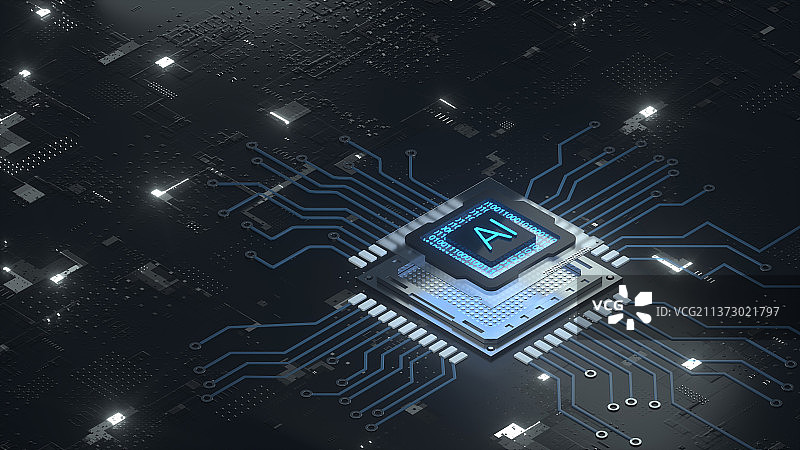 3d渲染的人工智能概念图像图片素材