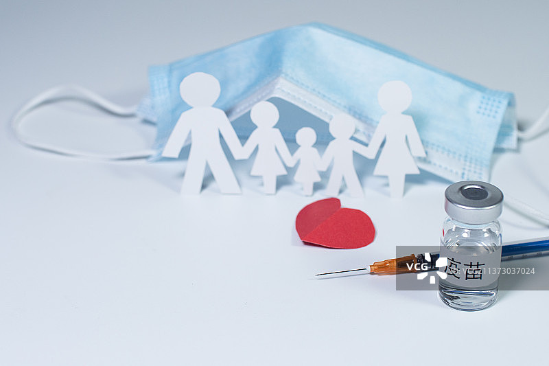 打疫苗打针预防疾病保护家人图片素材