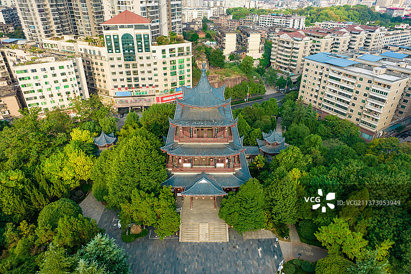 湖南衡阳回雁峰景区航拍图片素材