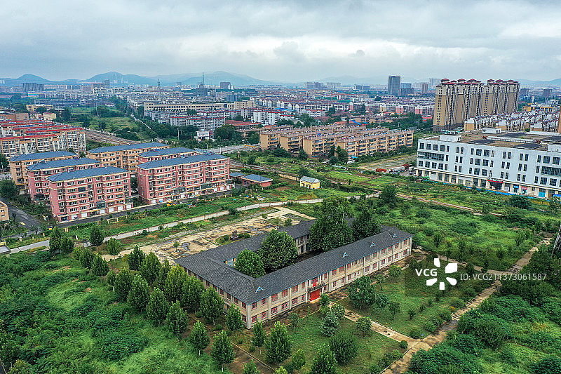 城中的煤矿老房子+江苏省徐州市贾汪区贾汪煤矿博物馆图片素材