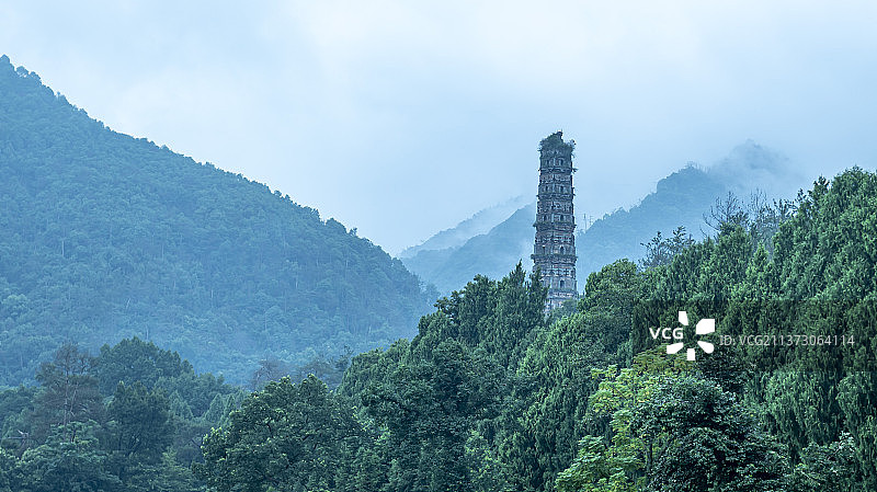 浙江天台山国清寺禅院图片素材